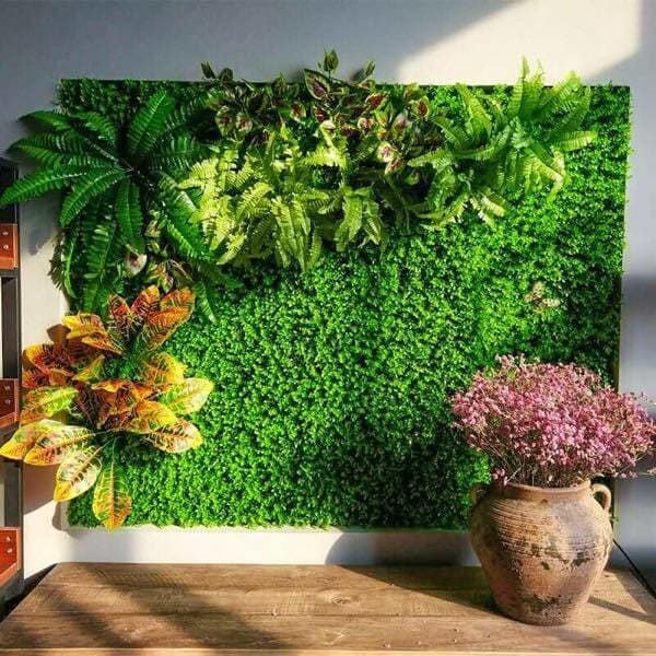mur végétal synthétique de salon